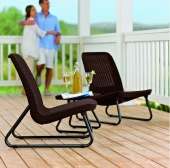 Комплект Rio patio set, графит, коричневый