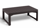 Раскладной стол Лион (Lyon rattan table), графит, капучино, коричневый