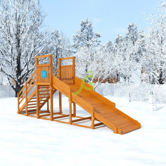 Зимняя горка "IgraGrad Snow Fox Start", скат 4 м