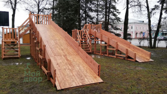 Зимняя горка SWAN-3 (Спуск длиной 9,4 м)