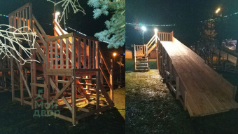 Зимняя горка SWAN-3 (Спуск длиной 9,4 м)